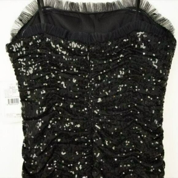 NWT Aidan Mattox Ruched Sequin Strapless Gown Party Cocktail Maxi Dress - Picture 8 of 10